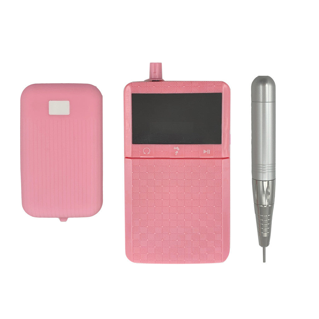 Portable Brushless Rechargable Nail Drill 308S Pink Diamond Nail Supplies