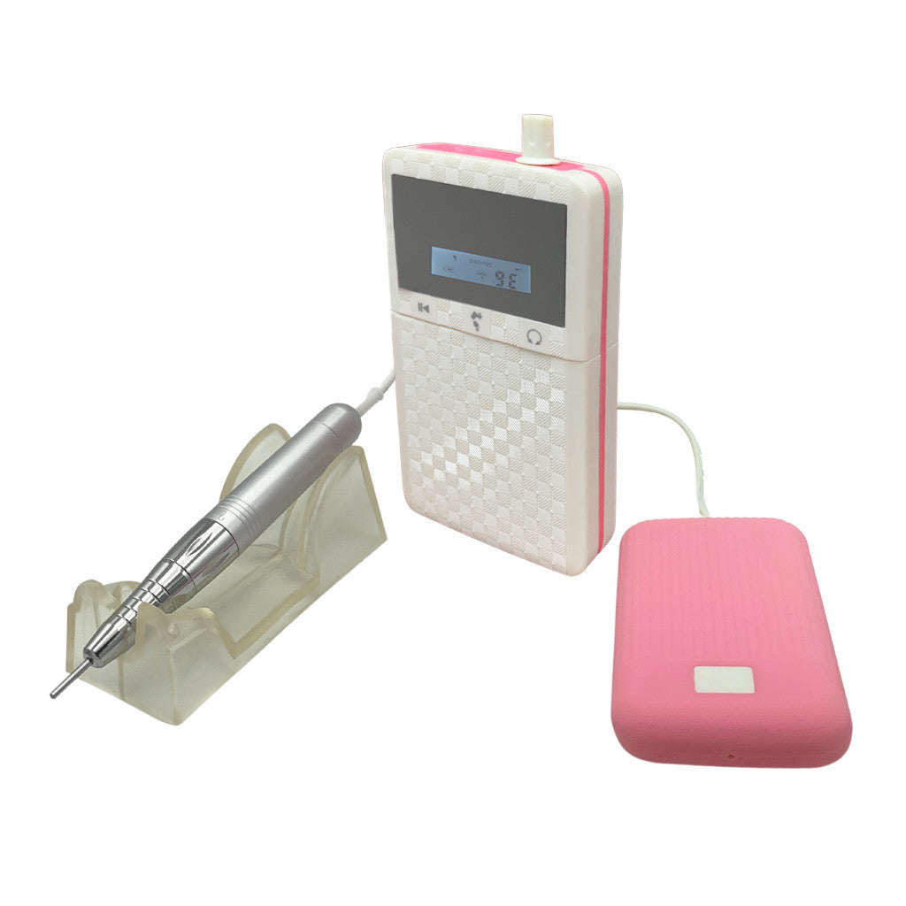 Portable Brushless Rechargable Nail Drill 308S White Diamond Nail Supplies