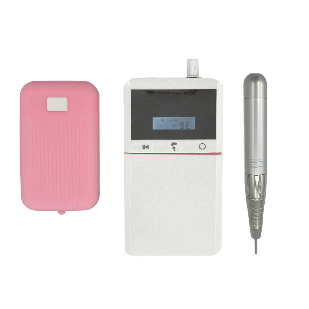 Portable Brushless Rechargable Nail Drill 308S White Diamond Nail Supplies