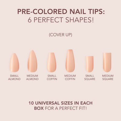 Gelly Tips Cover - Square Medium Vanilla Sky