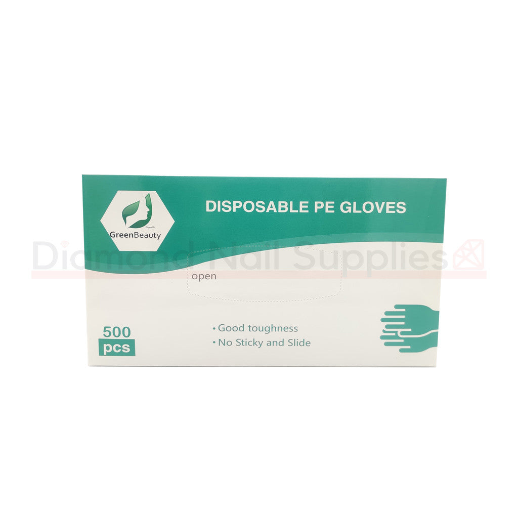 Disposable Clear PE Gloves Diamond Nail Supplies