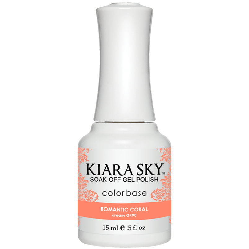 Gel Polish - G490 Romantic Coral Diamond Nail Supplies