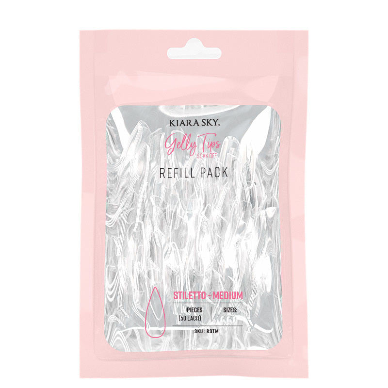 Gelly Tip Refill Pack - STM Medium Stiletto Diamond Nail Supplies