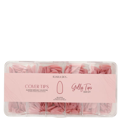 Gelly Tips Cover - Almond Medium Valentine