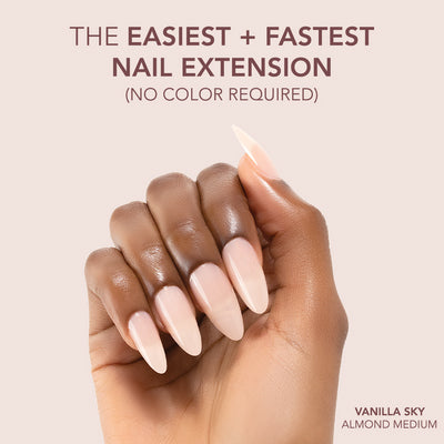 Gelly Tips Cover - Almond Medium Vanilla Sky