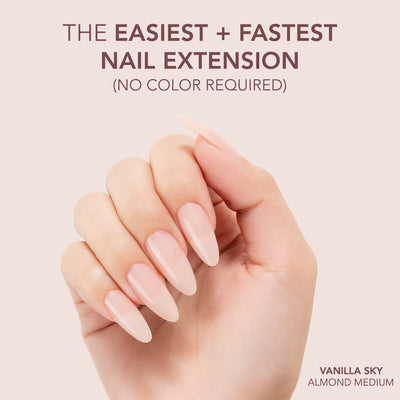 Gelly Tips Cover - Almond Medium Vanilla Sky