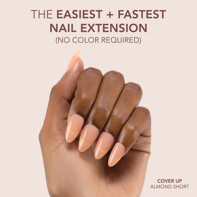 Gelly Tips Cover - Almond Short Cover Up