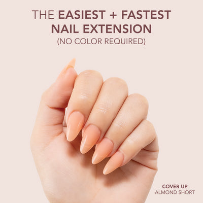 Gelly Tips Cover - Almond Short Cover Up