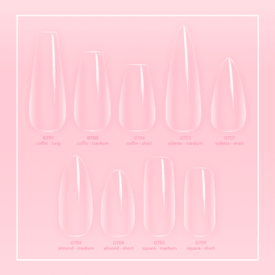 Gelly Tip - GT07 Short Stiletto Diamond Nail Supplies