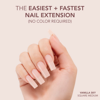 Gelly Tips Cover - Square Medium Vanilla Sky