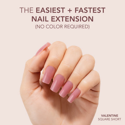 Gelly Tips Cover - Square Short Valentine