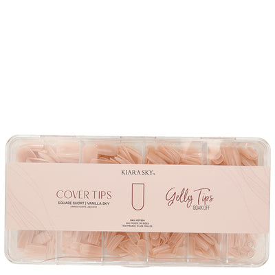 Gelly Tips Cover - Square Short Vanilla Sky