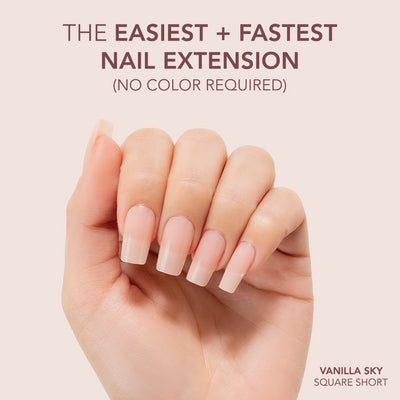 Gelly Tips Cover - Square Short Vanilla Sky