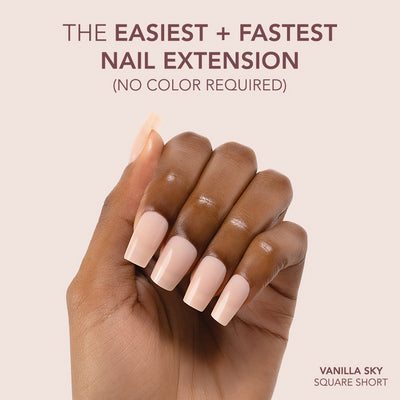 Gelly Tips Cover - Square Short Vanilla Sky