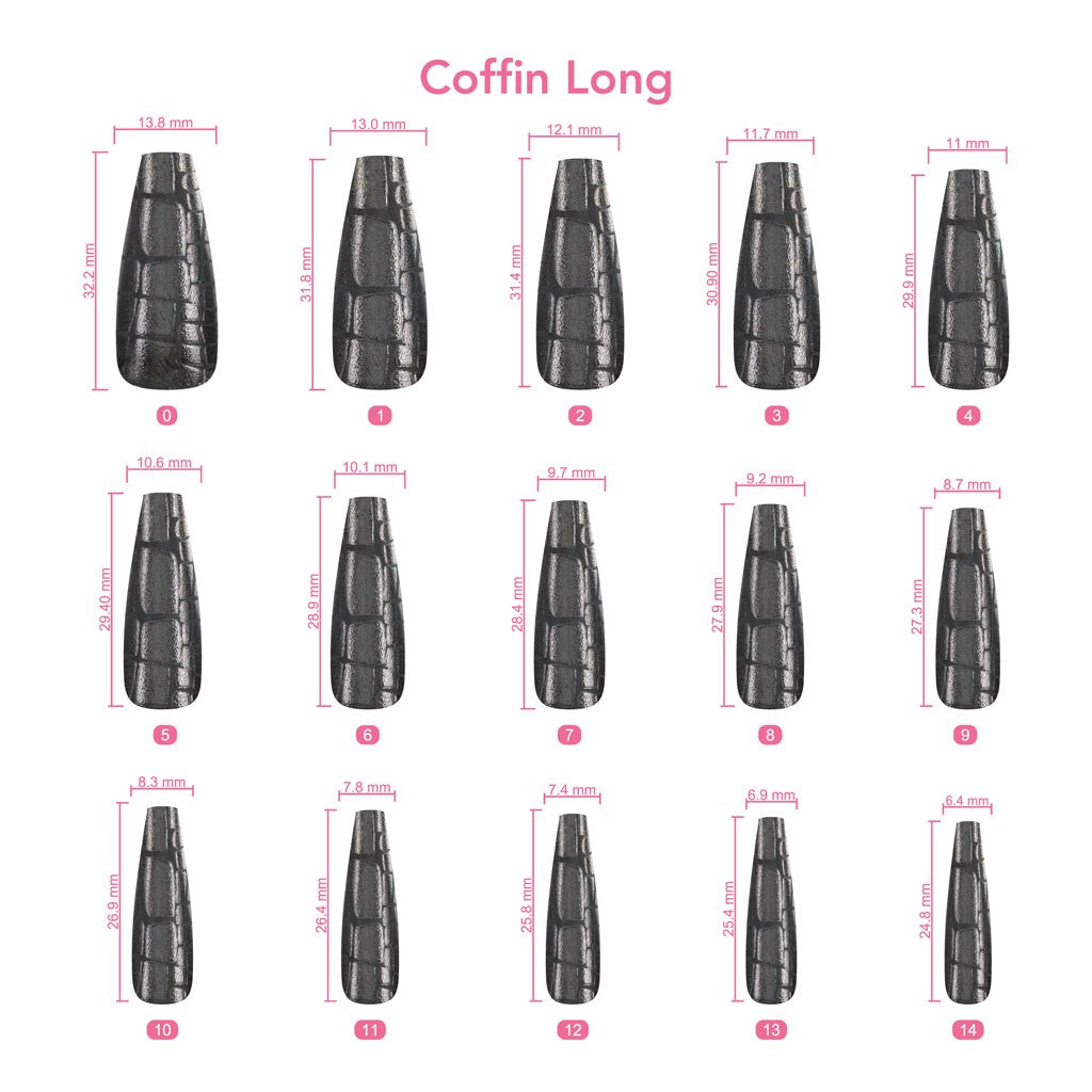 xPress Pro Press-On Nail Tips - XPCL02 Dark Soul Diamond Nail Supplies