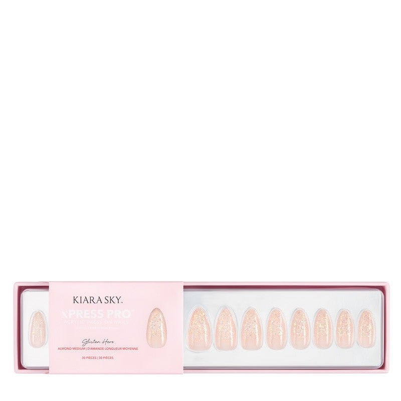 xPress Pro Press-On Nail Tips - XPAM02 Glisten Here Diamond Nail Supplies