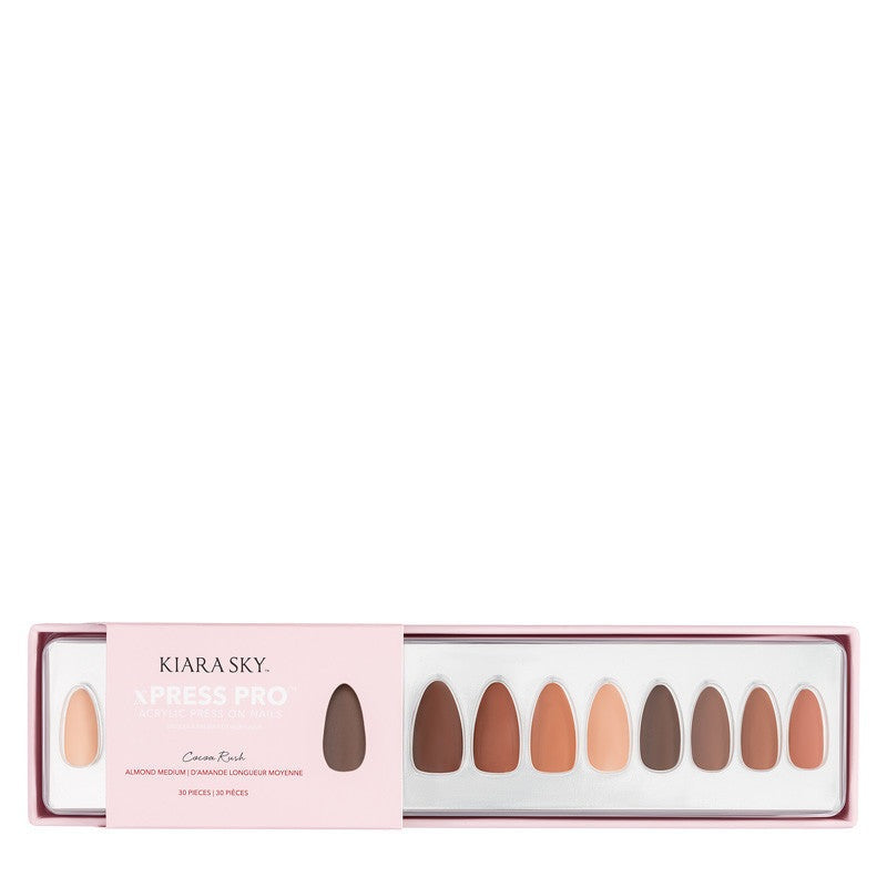 xPress Pro Press-On Nail Tips - XPAM03 Cocoa Rush Diamond Nail Supplies