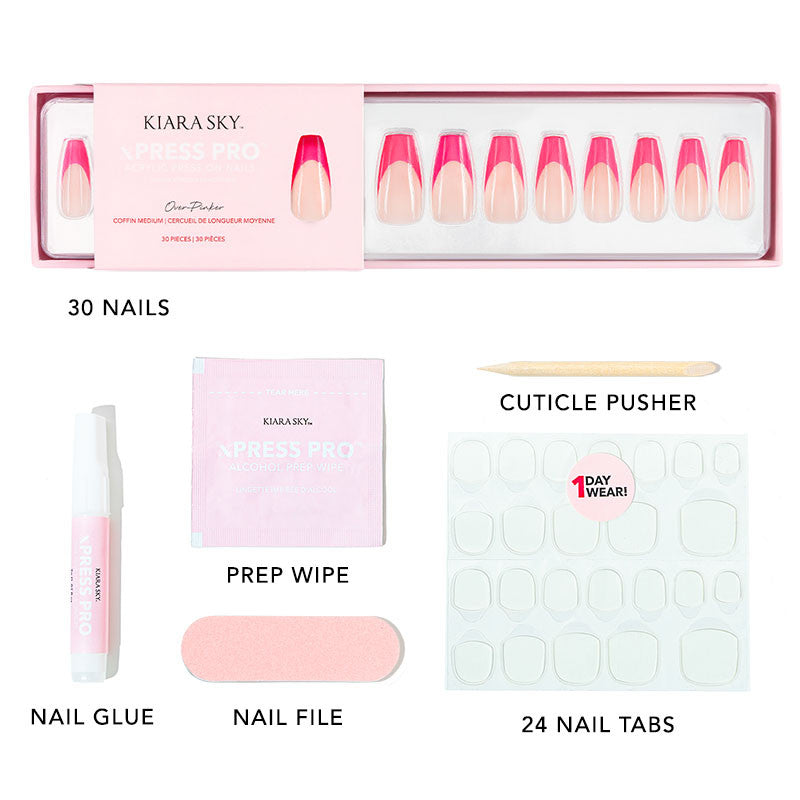 xPress Pro Press-On Nail Tips - XPCM01 Over-Pinker Diamond Nail Supplies