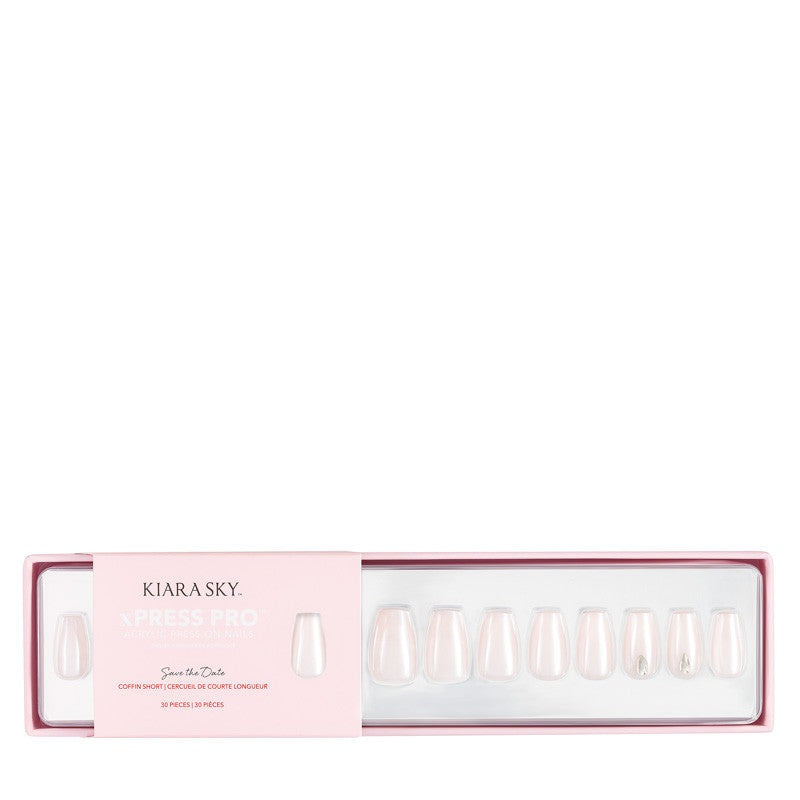 xPress Pro Press-On Nail Tips - XPCS03 Save the Date Diamond Nail Supplies