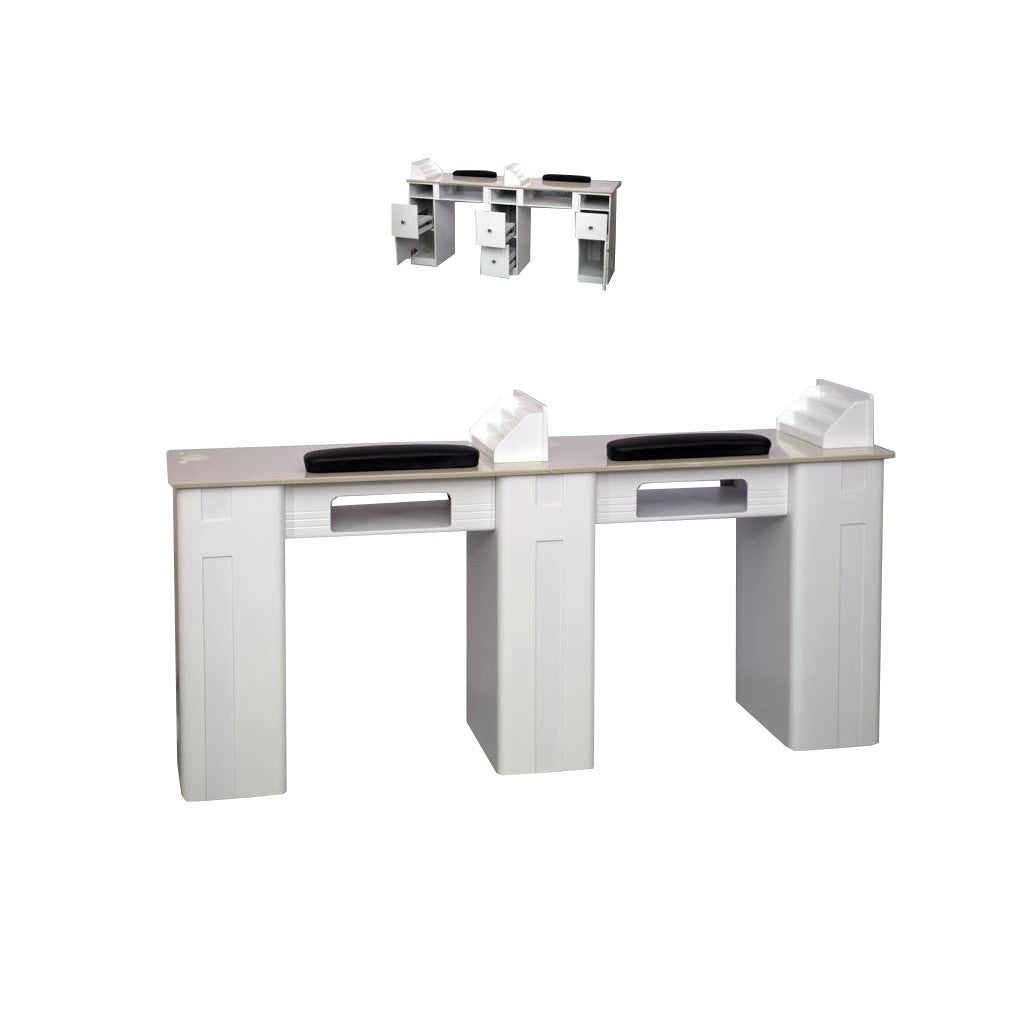 Nail Table Double White - G2PAK Diamond Nail Supplies