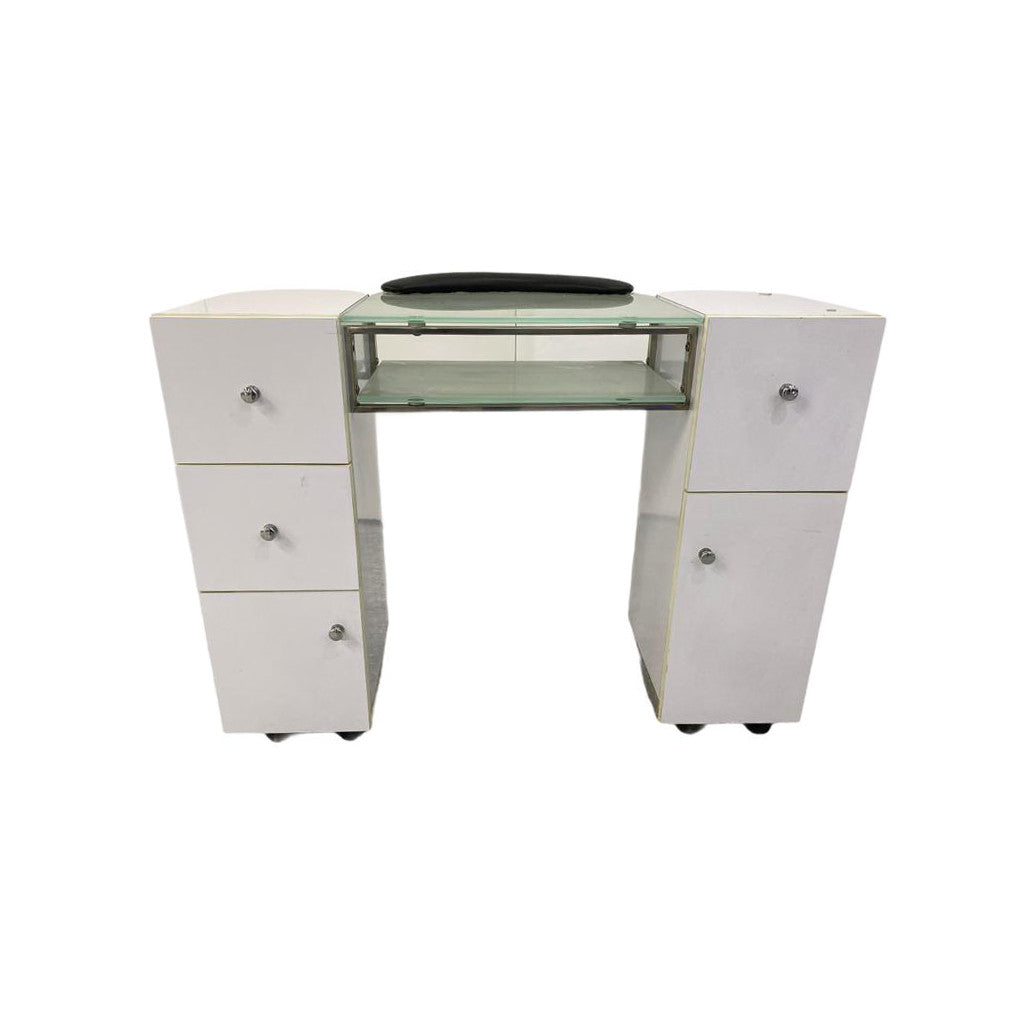 Nail Table White G1 Curved Diamond Nail Supplies