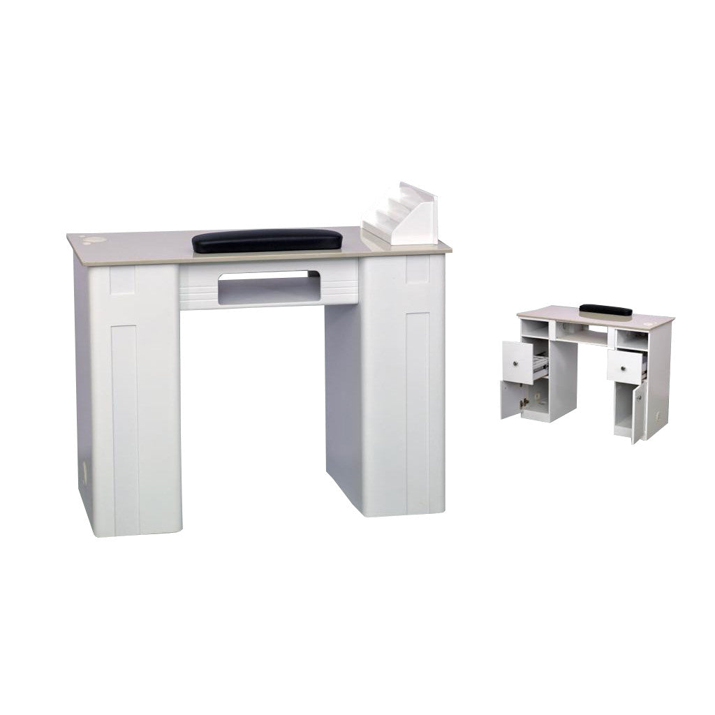 Nail Table White Single - GPAK Diamond Nail Supplies