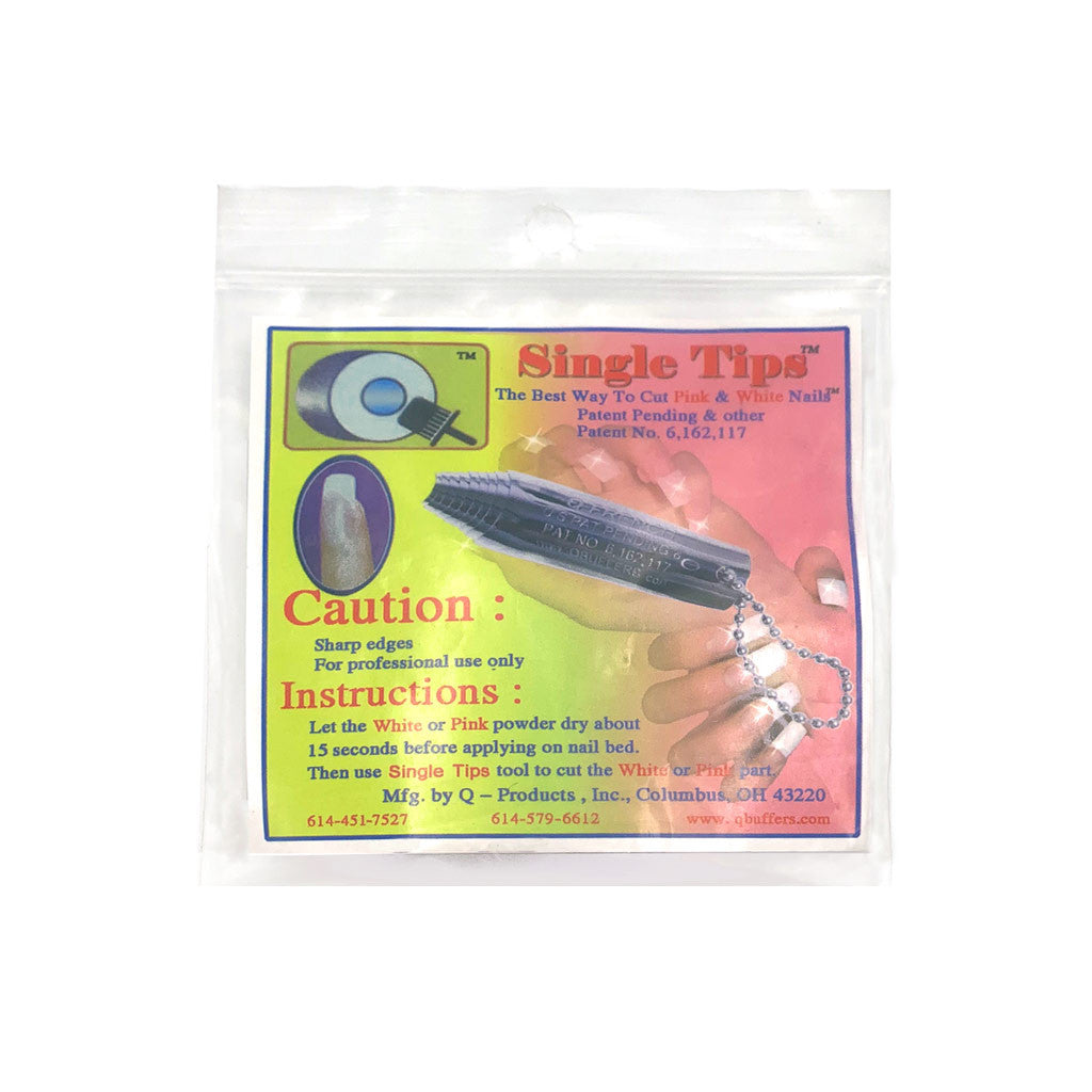 Single Tips Pink & White Cutter Diamond Nail Supplies