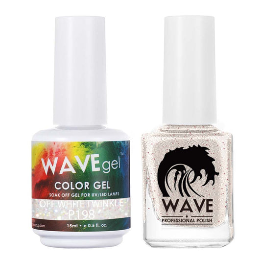 Matching - P198 Off White Twinkle Diamond Nail Supplies