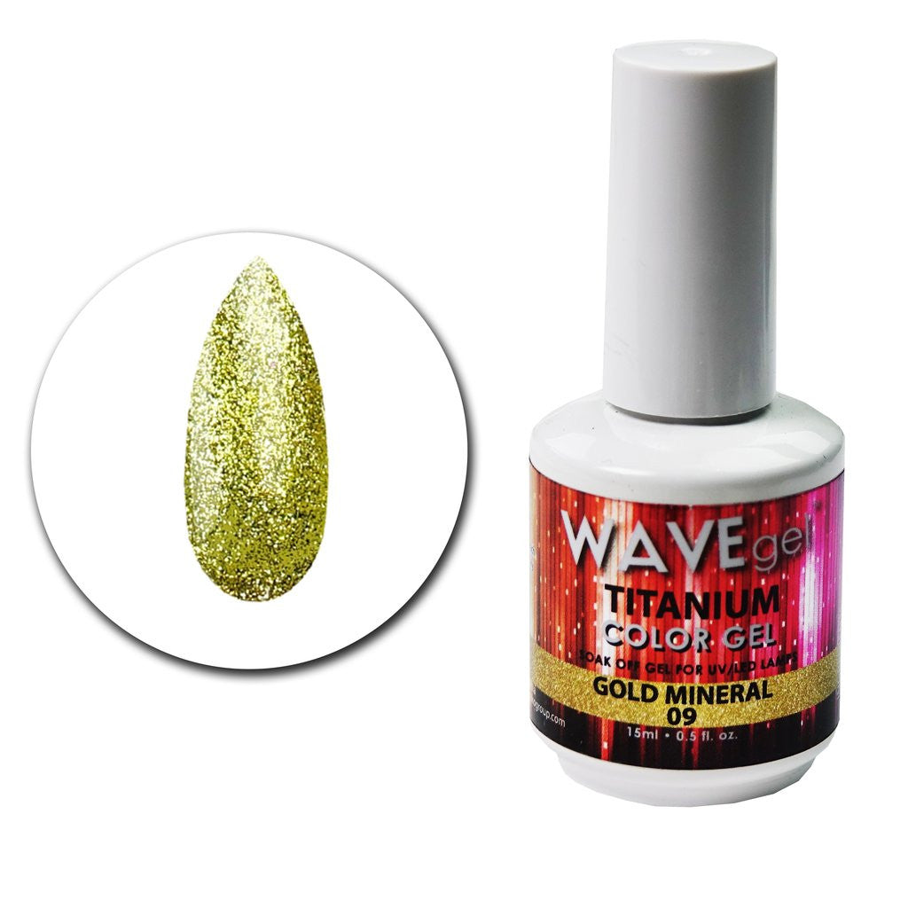 Titanium Gel Polish - 09 Gold Mineral Diamond Nail Supplies