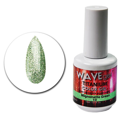 Titanium Gel Polish - 10 Migonette Green Diamond Nail Supplies