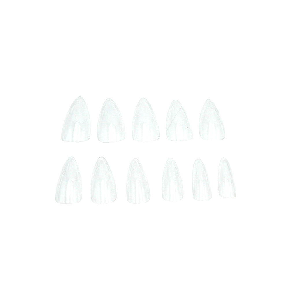 Gella Soft Gel Full Cover Tips - Medium Almond Clear Diamond Nail Supplies