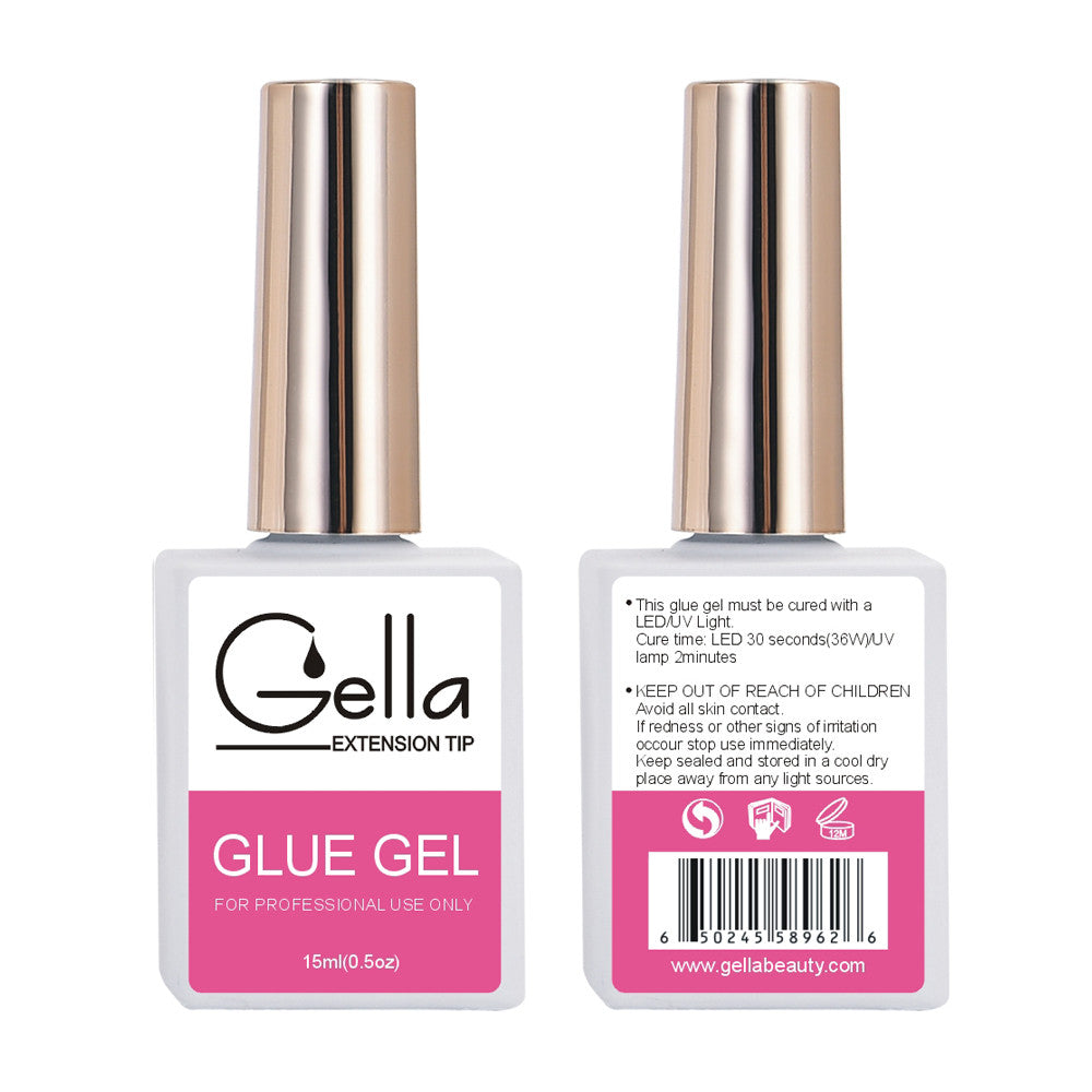 Gella Extension Tip Kit + Studio Lamp Medium Almond Diamond Nail Supplies