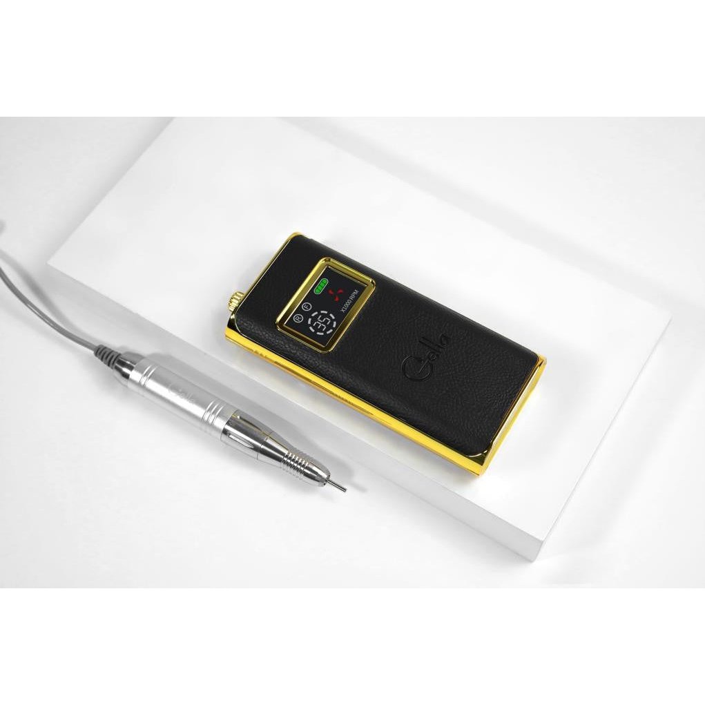 Gella Aurum Pro Drill - LG335 Black/Gold Diamond Nail Supplies