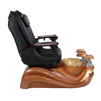 Pedicure Spa Chair - Phoenix (Wood | Black | Gold)