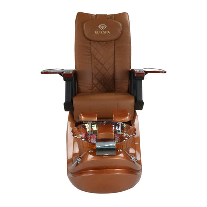 Pedicure Spa Chair - Phoenix (Wood | Cappuccino | Gold)