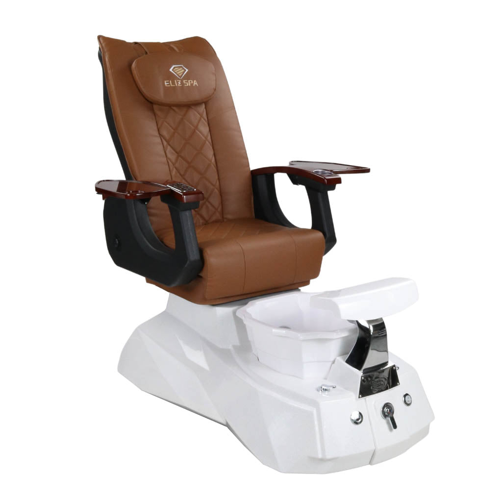 Pedicure Spa Chair - Luna (Wood | Cappuccino | White)