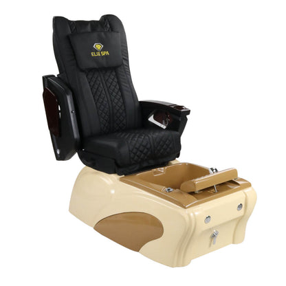 Pedicure Spa Chair - Expresso (Wood | Black | Cream)