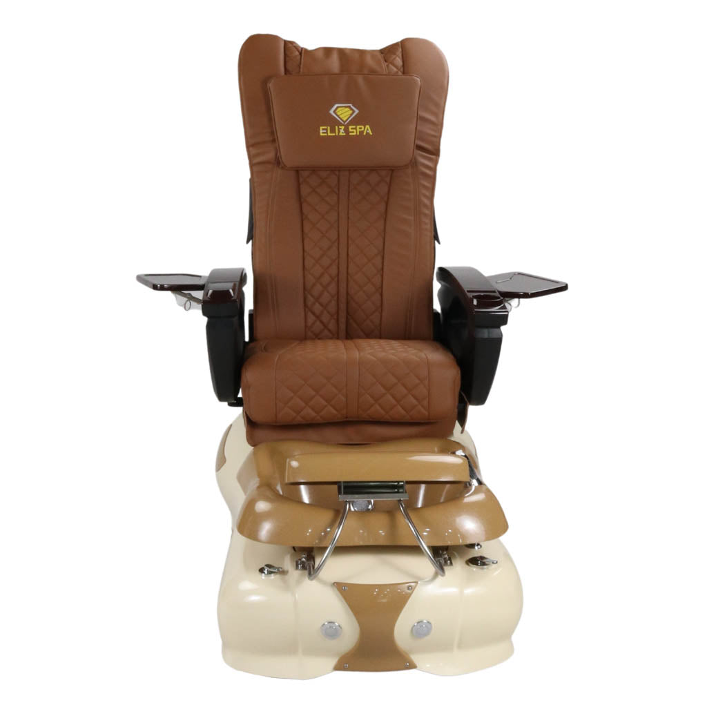 Pedicure Spa Chair - Expresso #2 (Wood | Cappuccino | Cream)