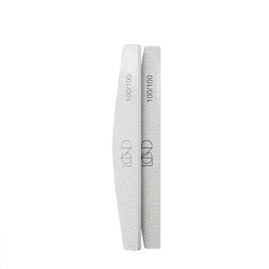 Nail File - Zebra Half Moon File 100/100 4 pack