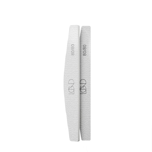 Nail File - Zebra Half Moon File 80/80 - 4 pack
