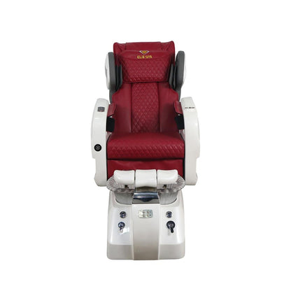 Pedicure Spa Chair - Titus (White | Burgundy | White)
