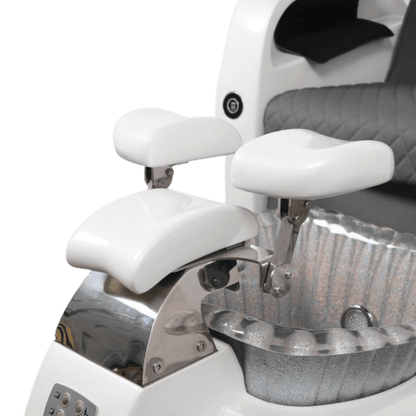 Pedicure Spa Chair - Titus (White | Burgundy | White)