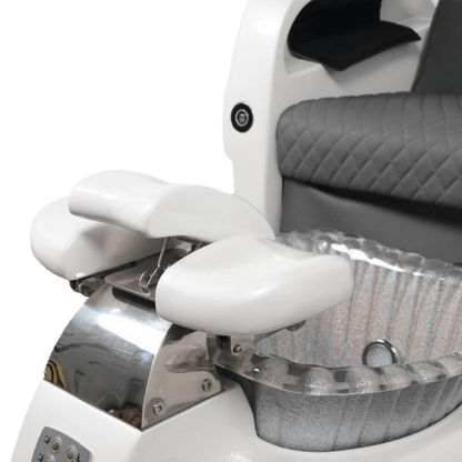 Pedicure Spa Chair - Titus (White | Burgundy | White)