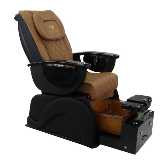 Pedicure Spa Chair - Omega Retractable (Black | Cappuccino | Black)