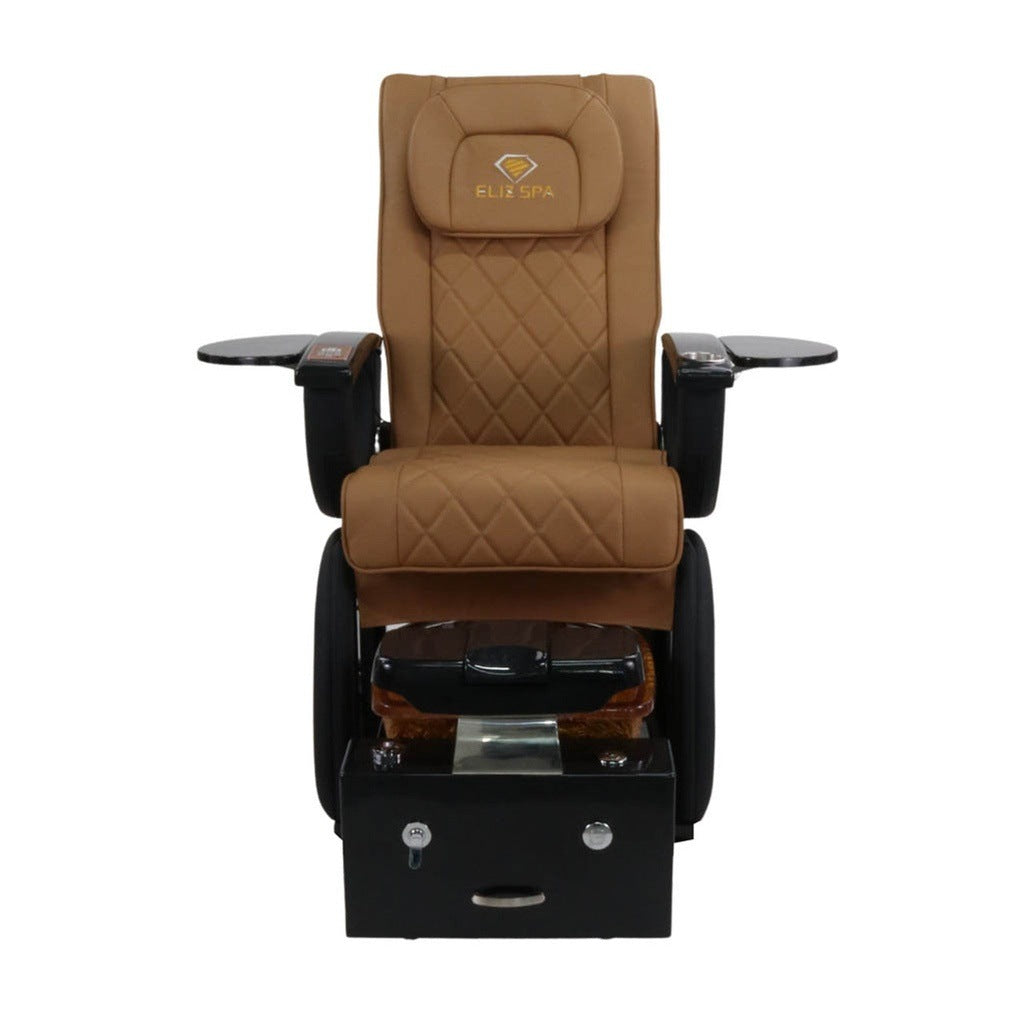 Pedicure Spa Chair - Omega Retractable (Black | Cappuccino | Black)