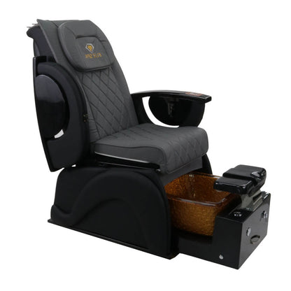 Pedicure Spa Chair - Omega Retractable (Black | Grey | Black)