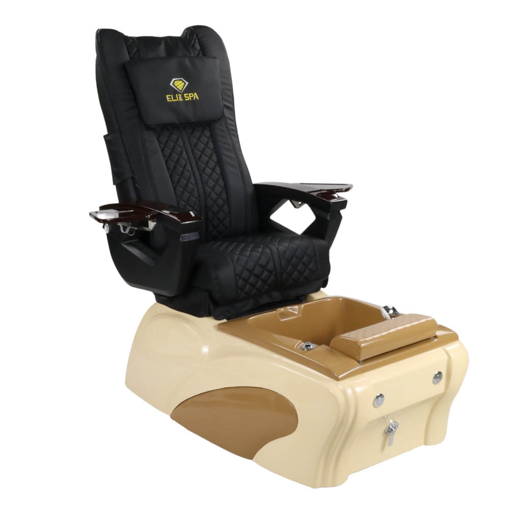 Pedicure Spa Chair - Expresso (Wood | Black | Cream)
