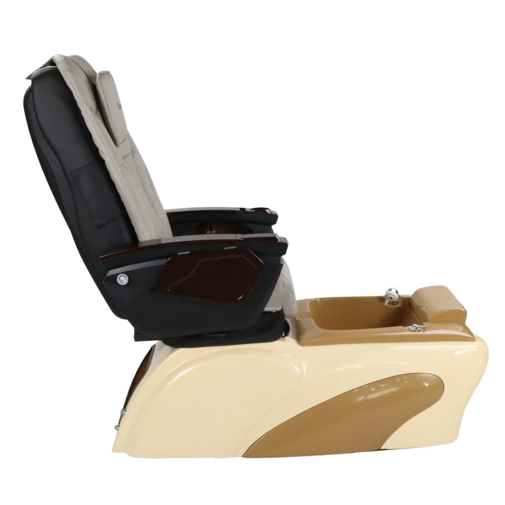 Pedicure Spa Chair - Expresso (Wood | Grey | Cream)