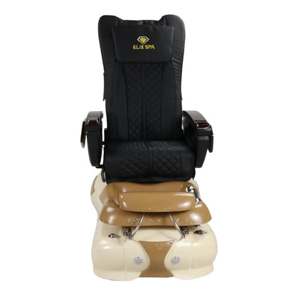 Pedicure Spa Chair - Expresso #2 (Wood | Black | Cream)