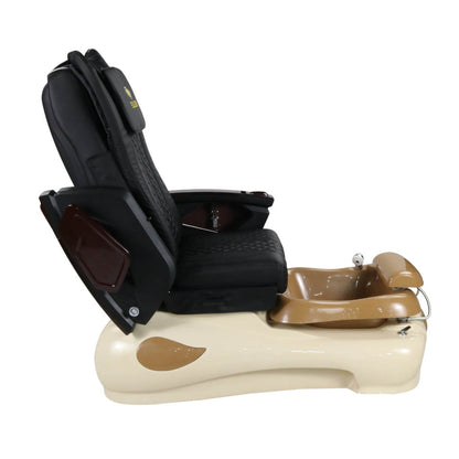 Pedicure Spa Chair - Expresso #2 (Wood | Black | Cream)